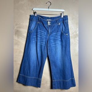 Vintage Z Cavaricci Capri Cropped Jeans  Size 8 VINTAGE dark Wash